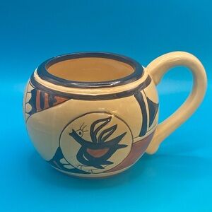 Gaham 2006 Native American Roadrunner Handcrafted Hand Painted Coffee Cup